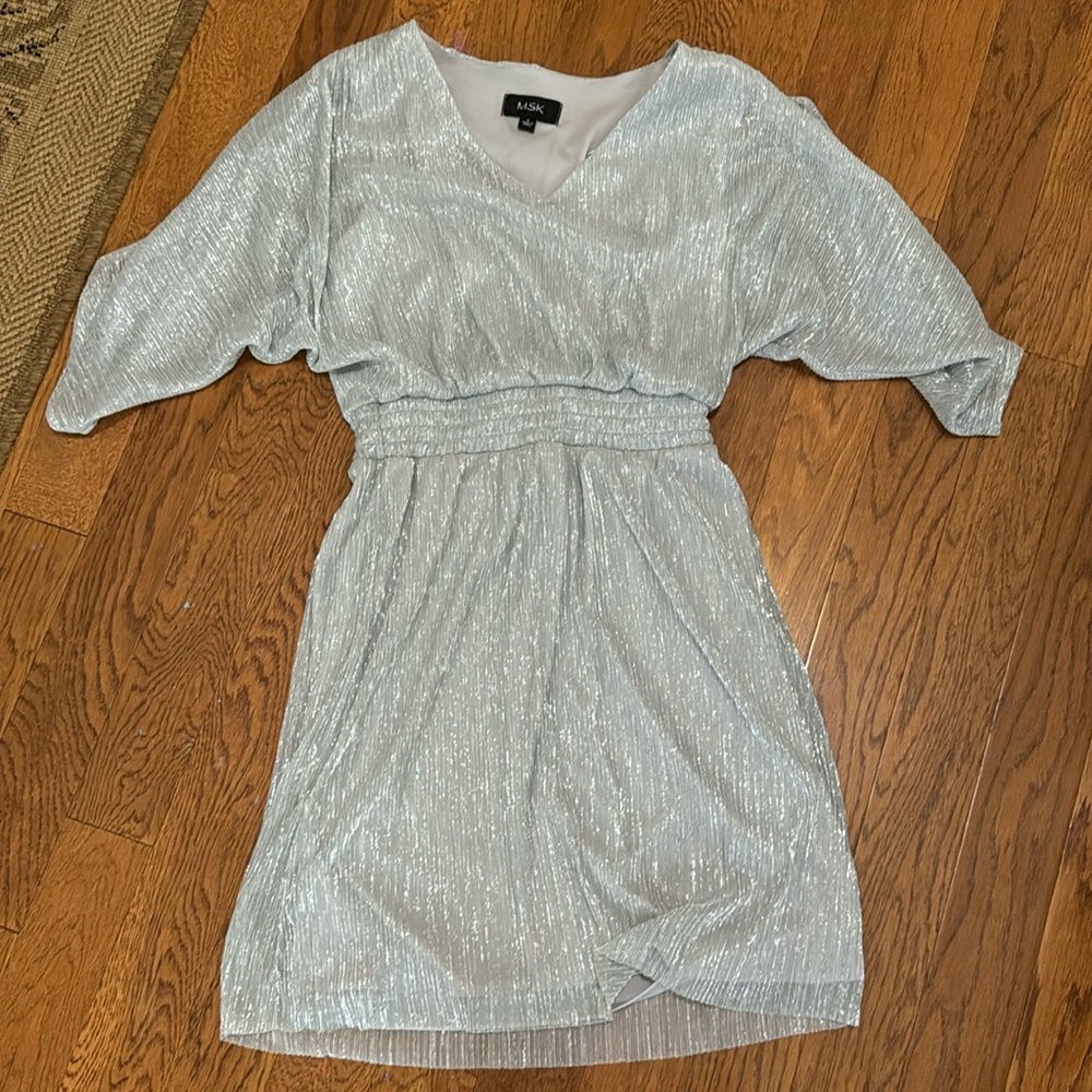 MSK mini silver dress size S